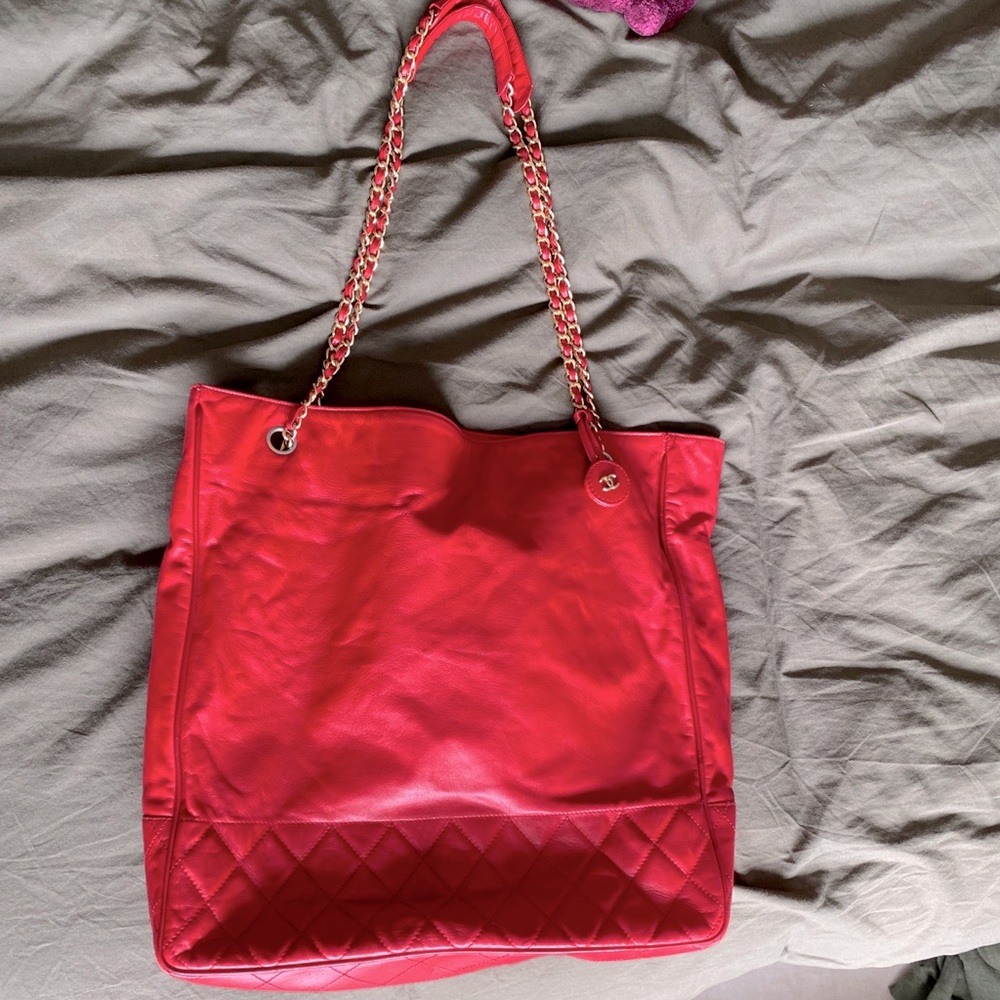 Red Chanel Tote
